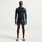 Playera de manga larga rashguard para hombre Nike Swim Whitewater