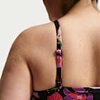 Tankini con cuello en V para mujer (talla grande) Nike Swim