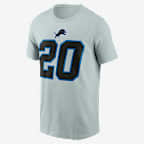 Barry Sanders Detroit Lions Rivalries Collection Men's Nike NFL T-Shirt - Silver