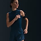 Shorts de correr Dri-FIT de tiro medio con forro de ropa interior para mujer Nike Tempo