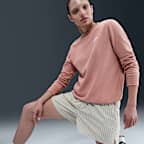 Nike Sportswear Chill Poplin ruimvallende gestreepte damesshorts met halfhoge taille