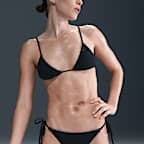 Nike Swim Women's Terry Texture Tie String Bikini Bottom