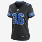 Jahmyr Gibbs Detroit Lions Women's Nike NFL Game Football Jersey - Black