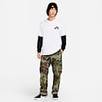 เสื้อยืดสเก็ตบอร์ดมีโลโก้ Nike SB