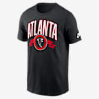 Playera Nike de la NFL para hombre Atlanta Falcons Rewind Front And Back Hit Essential - Negro