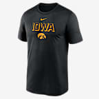 Playera universitaria Nike Dri-FIT para hombre Iowa Sideline Legend - Negro