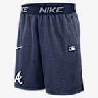 Shorts Nike Dri-FIT de la MLB para hombre Atlanta Braves Authentic Collection - Azul marino