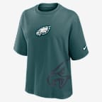 Playera Nike de la NFL para mujer Philadelphia Eagles Boxy - Azul verdoso deportivo