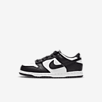 Nike Dunk Low Younger Kids' Shoes - White/White/Black