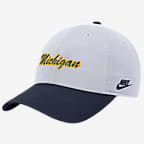 Michigan Nike College Campus Cap - White