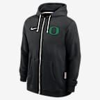 Sudadera con gorro universitaria Nike Dri-FIT de cierre completo para hombre Oregon Sideline - Negro