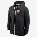 Sudadera con gorro universitaria Nike Dri-FIT de cierre completo para hombre LSU Sideline Standard Issue - Negro