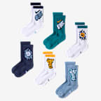 Nike Everyday Cushioned Big Kids' Crew Socks (6 Pairs) - Multi-Color