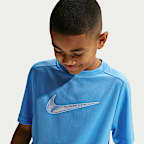 Playera de entrenamiento de manga corta Dri-FIT para niño talla grande Nike Multi