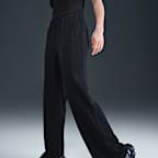 Pants deportivos de jacquard a rayas de tiro medio holgados para mujer Nike Sportswear