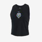 Chicago Sky Women's Nike WNBA Cropped Tank Top - Black