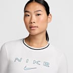 Nike Sportswear Chill Knit Women's Slim Long-Sleeve Cropped Graphic T-Shirt