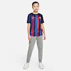 F.C. Barcelona 2022/23 Stadium Home Older Kids' Nike Dri-FIT Football Shirt