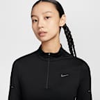 เสื้อวิ่งผู้หญิงซิปสั้น Dri-FIT UV Nike Swift