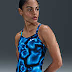 Traje de baño de una pieza con espalda deportiva para mujer Nike HydraStrong