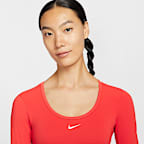나이키 프로 여성 드라이 핏 크롭 긴팔 탑