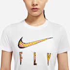 เสื้อยืดบาสเก็ตบอลผู้หญิง Nike Dri-FIT Swoosh Fly