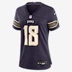 Justin Jefferson Minnesota Vikings Rivalries Collection Women's Nike NFL Game Jersey - Purple