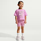 Nike Lace It Up Toddler 2-Piece Bike Shorts Set - Purple