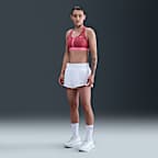 Bra deportivo de media sujeción con almohadillas para mujer Nike Swoosh Front Zip