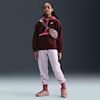 나이키 스포츠웨어 클럽 플리스 주니어 루즈 핏 쿼터집 후디