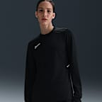 Haut de foot à manches longues et col ras-du-cou Dri-FIT Nike Academy pour femme