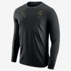 Michigan State Olive Pack Men's Nike College Long-Sleeve T-Shirt - Black