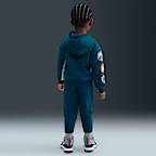 Conjunto de sudadera con gorro sin cierre y joggers de tejido Fleece infantil Nike
