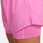 Shorts 2 en 1 Dri-FIT de tiro alto de 8 cm para mujer Nike One