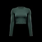 Playera de manga larga slim cropped para mujer Nike Sportswear Chill Knit