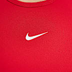 Nike Pro 女款 Dri-FIT 短袖短版圖樣上衣