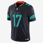 Jaylen Waddle Miami Dolphins Rivalries Collection Men's Nike Dri-FIT NFL Limited Jersey - Navy