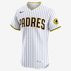Jersey Nike Dri-FIT ADV de la MLB Elite para hombre Manny Machado San Diego Padres - Blanco