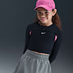 Skort Dri-FIT de tiro alto para niña talla grande Nike One