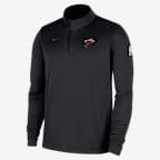 Miami Heat Men's Nike Dri-FIT NBA 1/4-Zip Long-Sleeve Top