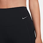 กางเกงปั่นจักรยานขาสั้น 8 นิ้วเอวสูงผู้หญิงแบบไม่มีตะเข็บด้านหน้า Nike Universa