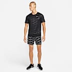 เสื้อวิ่งแขนสั้นผู้ชายลายปั๊มนูน Nike Dri-FIT UV Run Division Miler