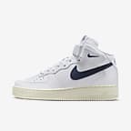 Nike Air Force 1 '07 Mid Women's Shoe - White/Coconut Milk/Metallic Gold/Midnight Navy