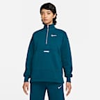 Sudadera con cierre de 1/4 de tejido Fleece para mujer Nike Sportswear Swoosh