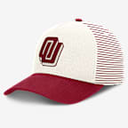 Oklahoma Rise Men's Nike Dri-FIT College A-Frame Adjustable Hat - White