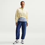 Sudadera con gorro Nike Sportswear oversized cropped Henley de tejido Fleece para mujer Phoenix