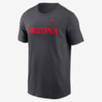 Playera universitaria Nike para hombre Arizona Wildcats Primetime Wordmark - Antracita