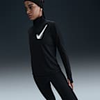 Capa intermedia de correr Dri-FIT de medio cierre para mujer Nike Swoosh