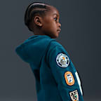 Conjunto de sudadera con gorro sin cierre y joggers de tejido Fleece infantil Nike