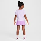 Conjunto de dos piezas de scooter de malla Swoosh Motion infantil Nike Dri-FIT
